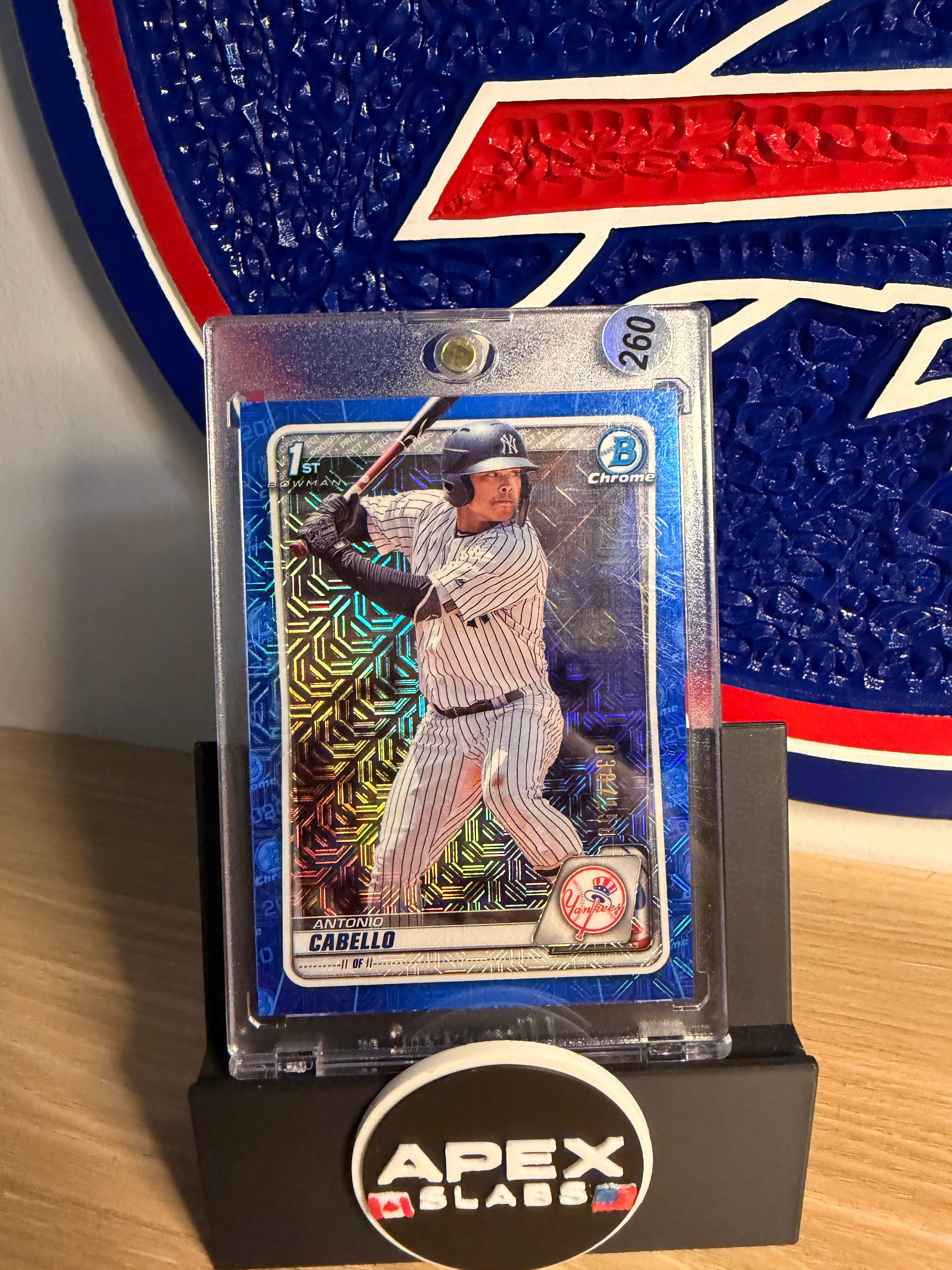 Antonio Cabello 2020 Bowman Chrome BCP-85 1st Bowman Blue Mojo Refractor /150