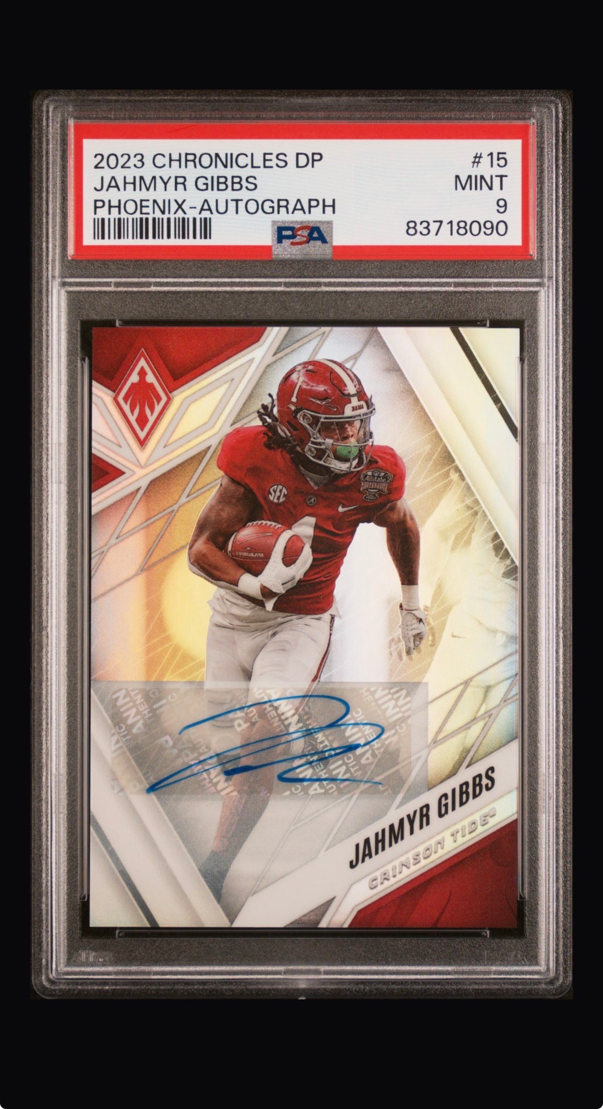 2023 Panini Chronicles Draft Picks Phoenix Jahmyr Gibbs PSA 9 /10