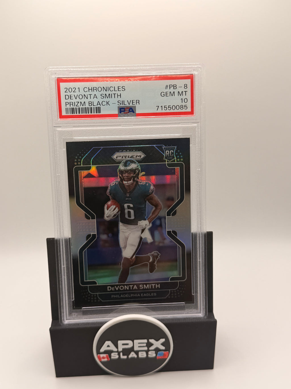 DEVONTA SMITH
PRIZM BLACK - SILVER PSA 10