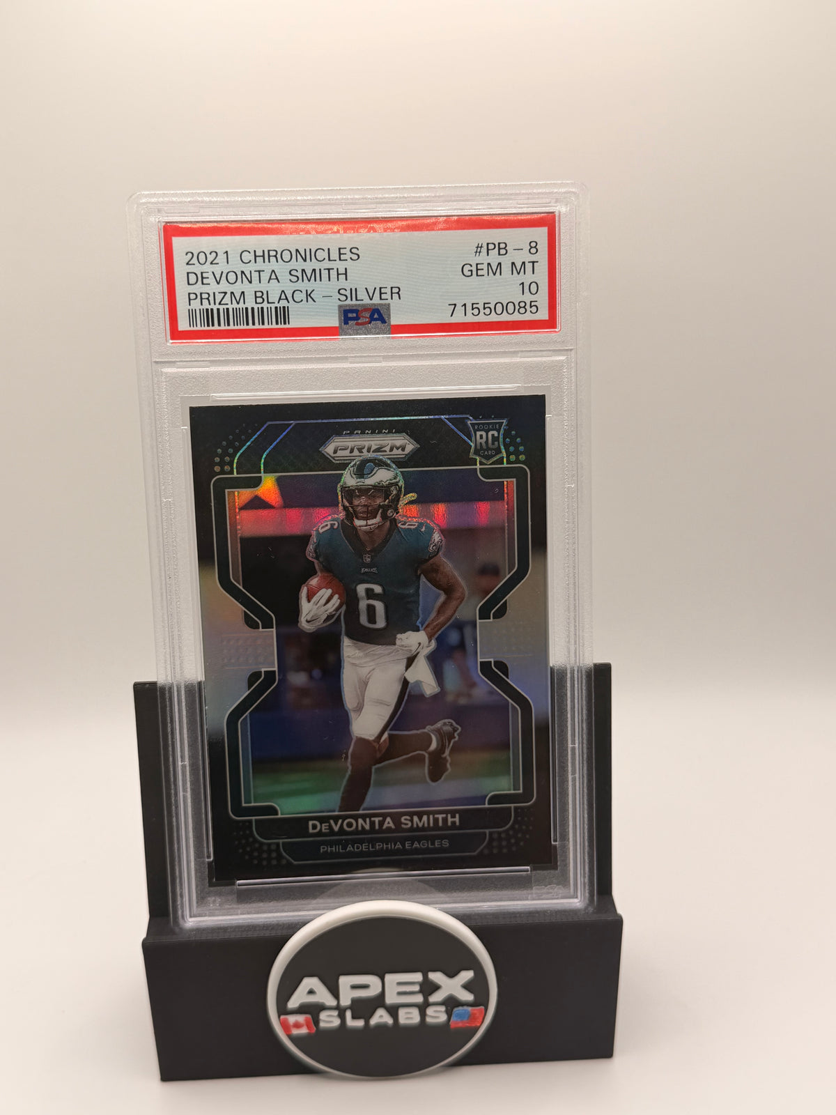 DEVONTA SMITH
PRIZM BLACK - SILVER PSA 10