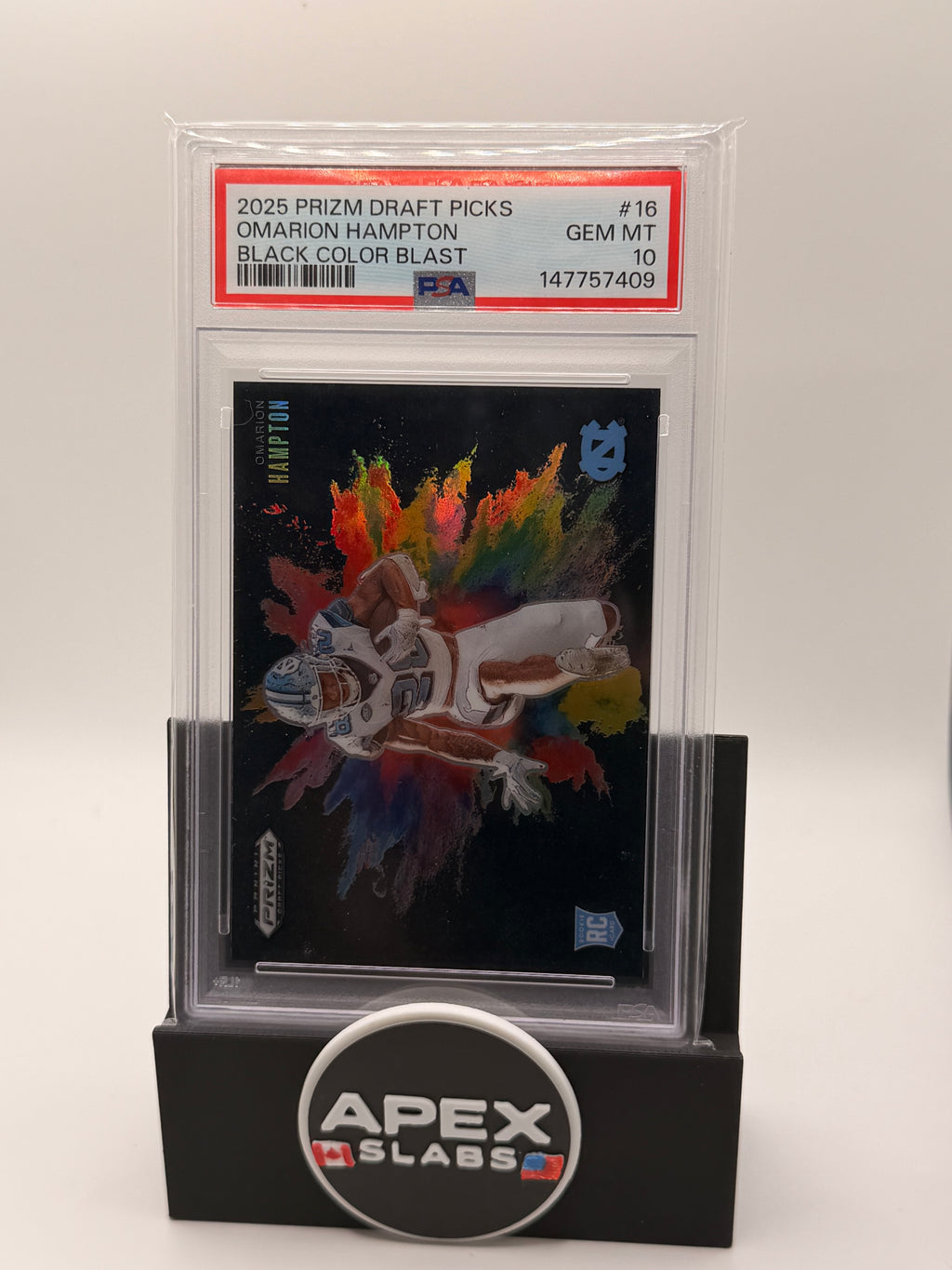 2025 Panini Prizm Draft Picks Black Color Blast Omarion Hampton
