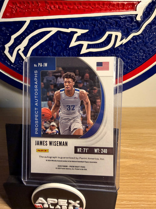 2020 Panini Prizm Draft Picks Prospect Autographs James Wiseman RC Auto #PA-JW
