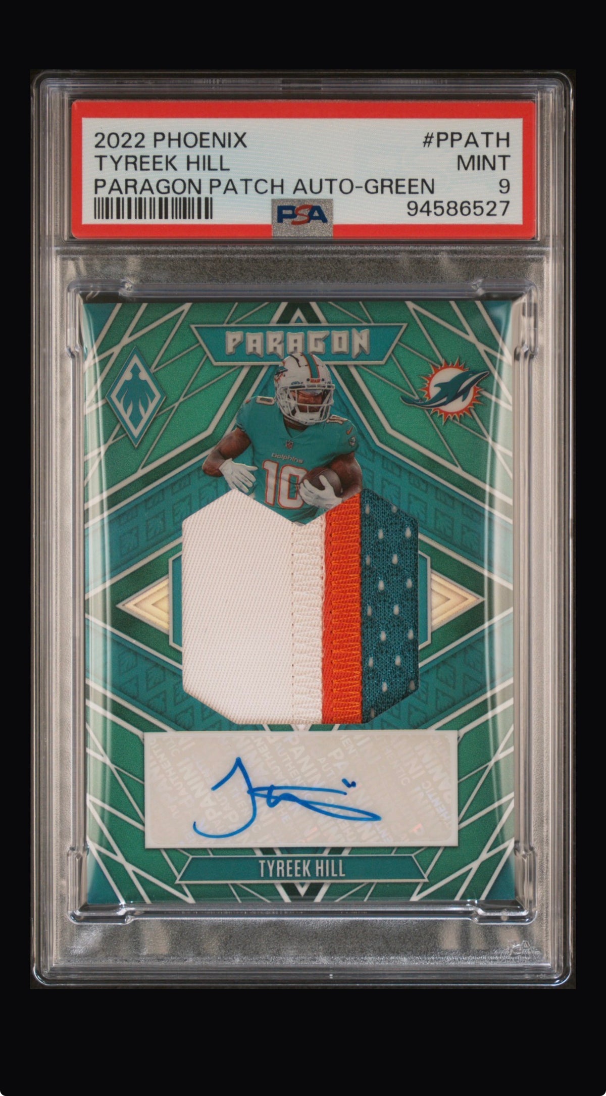 2022 Panini Phoenix Paragon Patch Autographs Tyreek Hill /10