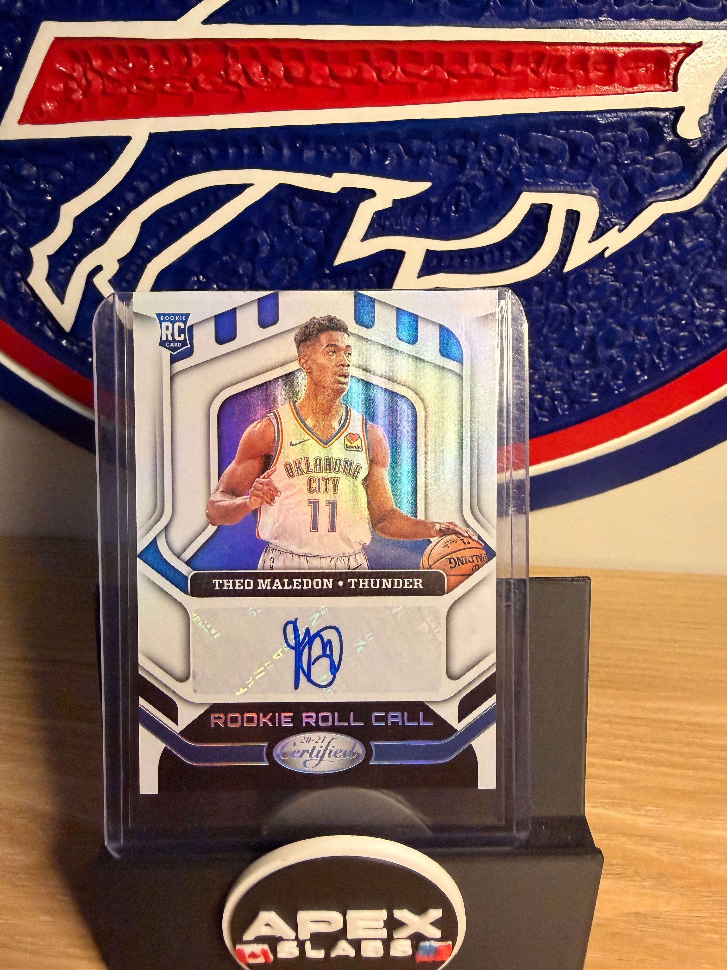 2020-21 Panini Certified #RR-MAL Theo Maledon Rookie Roll Call Auto RC Thunder