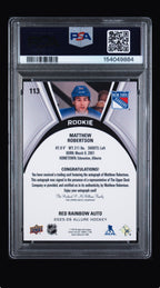 2025 Upper Deck Allure Matthew Robertson Auto PSA 9