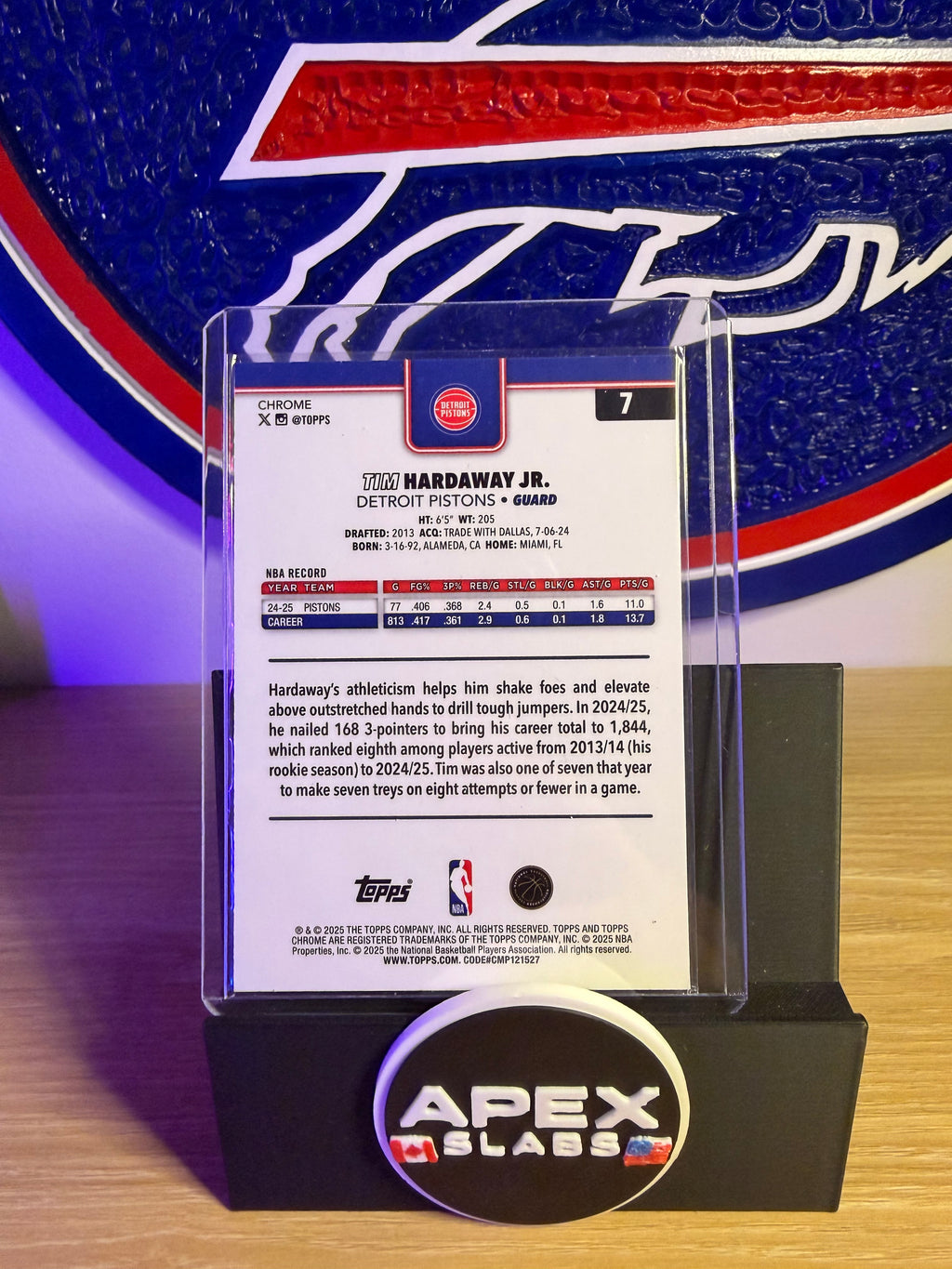 Tim Hardaway Jr 2025-26 Topps Chrome Refractor #7 Pistons