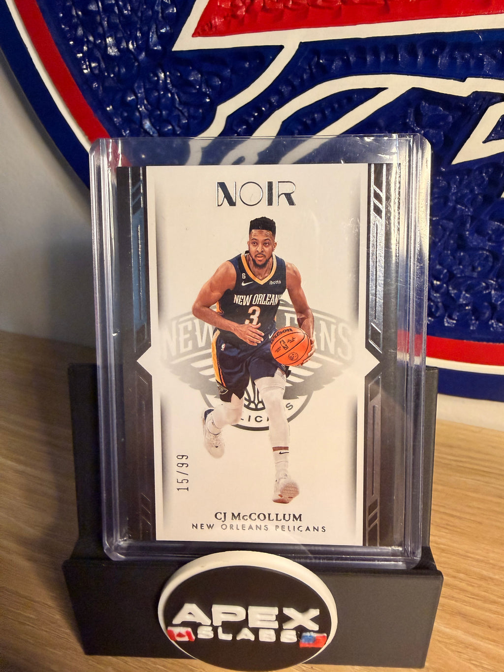 2022-23 Panini Noir Basketball CJ McCollum Numbered 23/99 Icon Edition #94 8