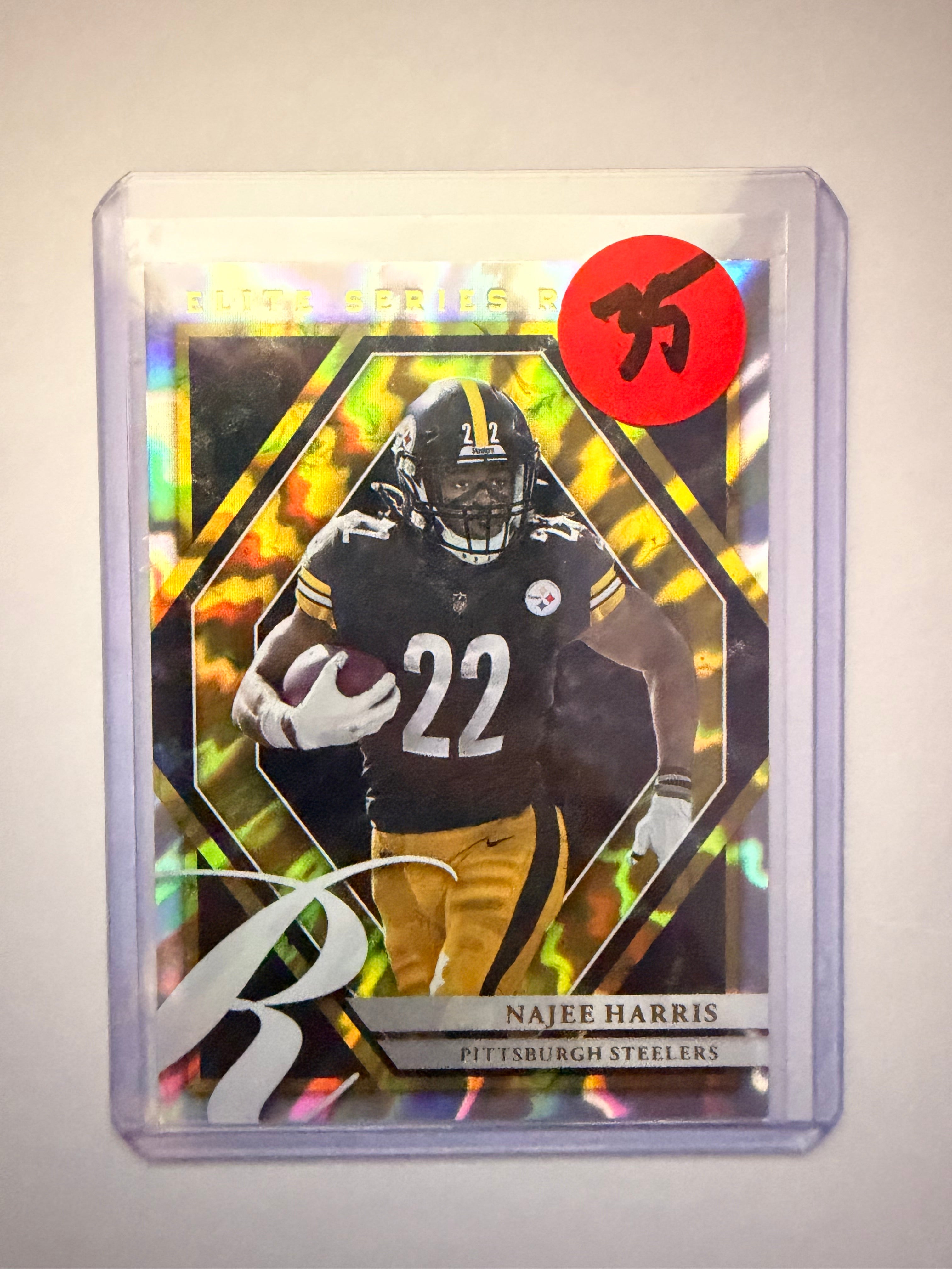 2021 Panini Donruss Elite Series Rookies Najee Harris – Pittsburgh Steelers rookie insert.