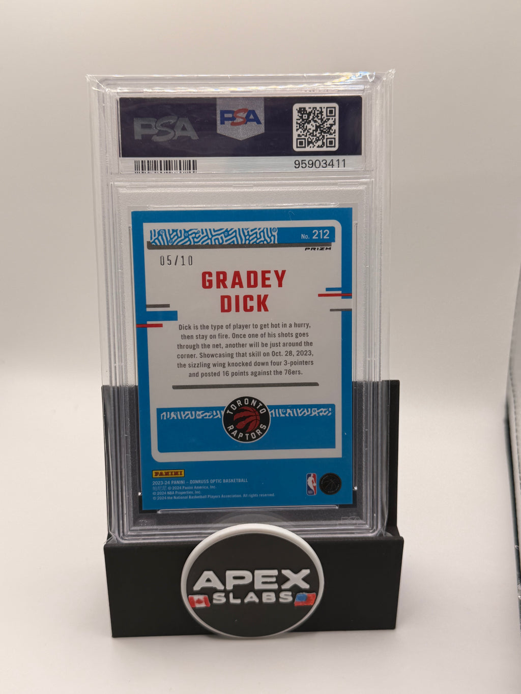 2023 Panini Donruss Optic Gradey Dick gold /10