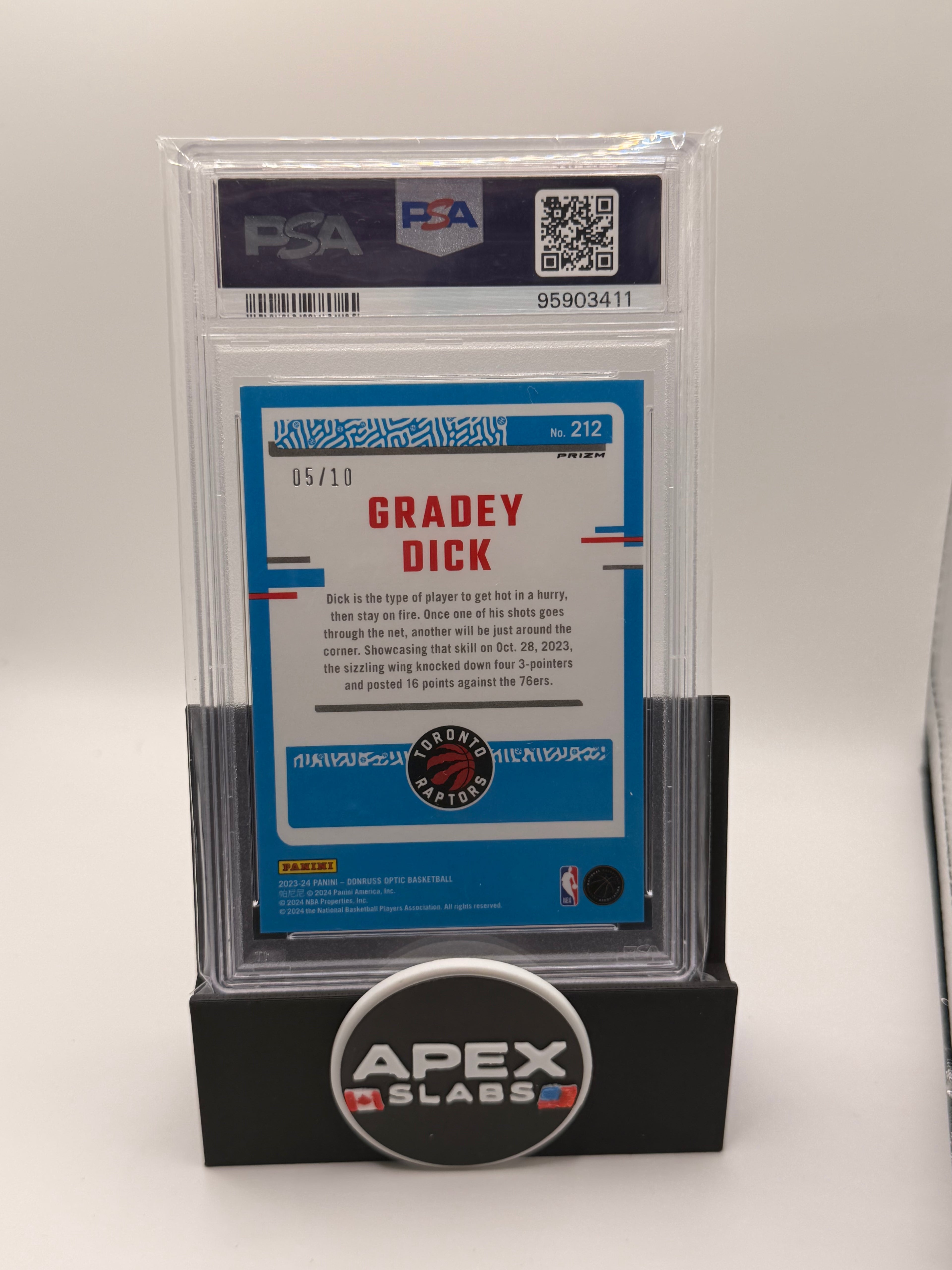 2023 Panini Donruss Optic Gradey Dick gold /10