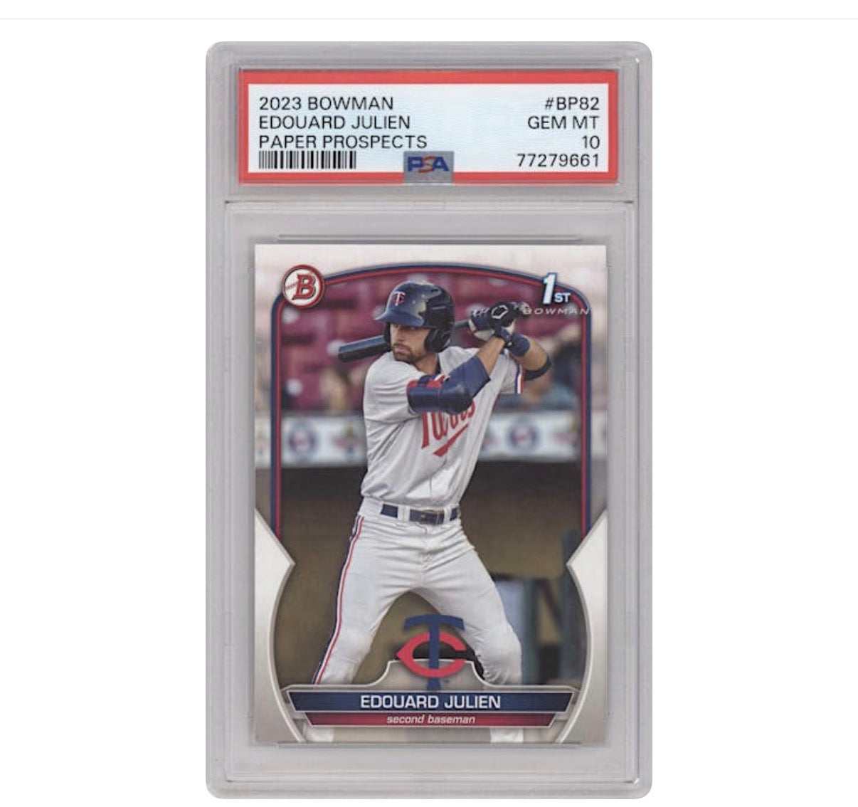 Edouard Julien – 2023 Bowman Paper Prospects 1st Bowman – #BP82 – PSA 10 GEM MINT