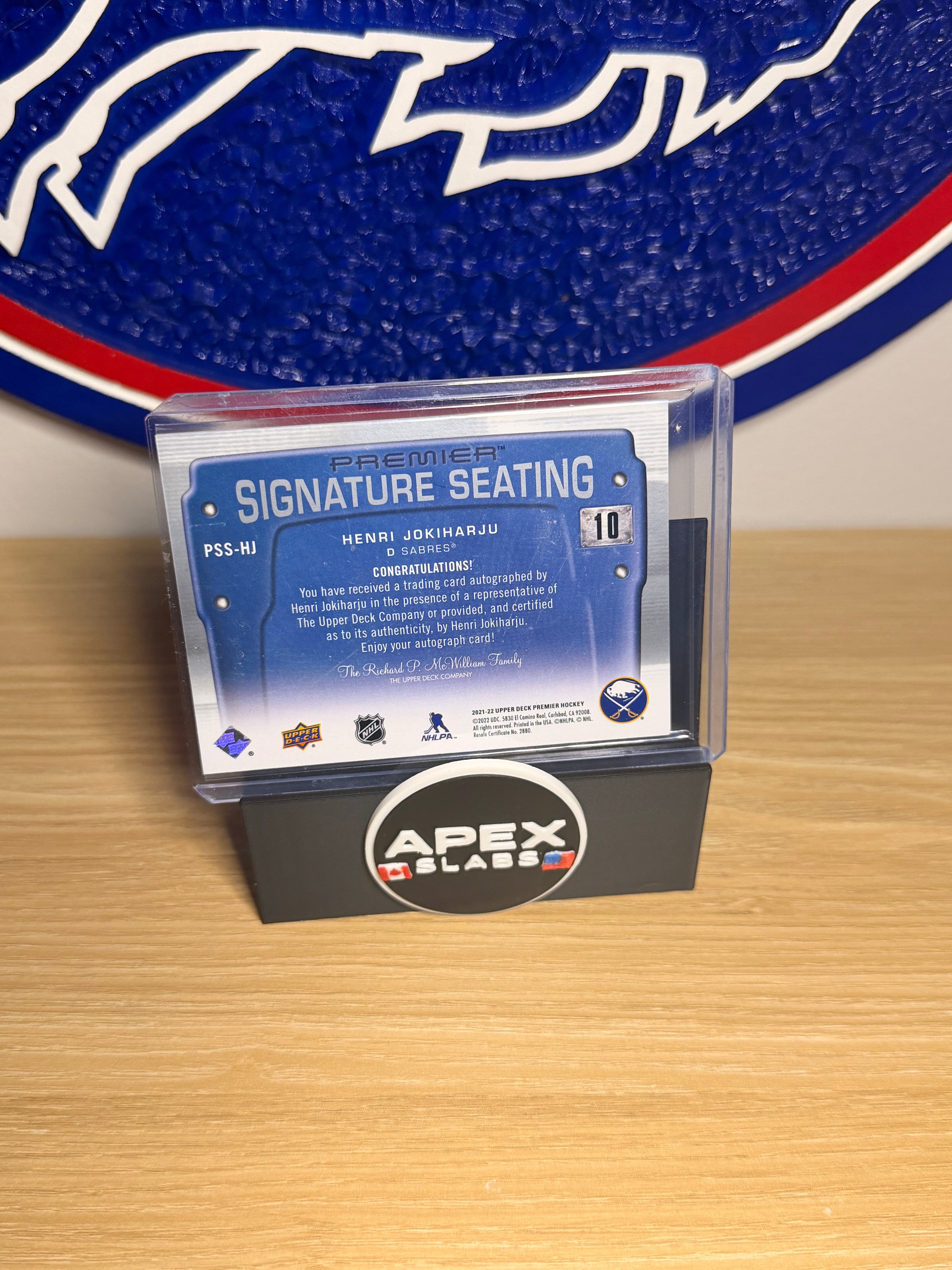 Henri Jokiharju 2021-22 Upper Deck Premier Signature Seating Auto #pss-hj
