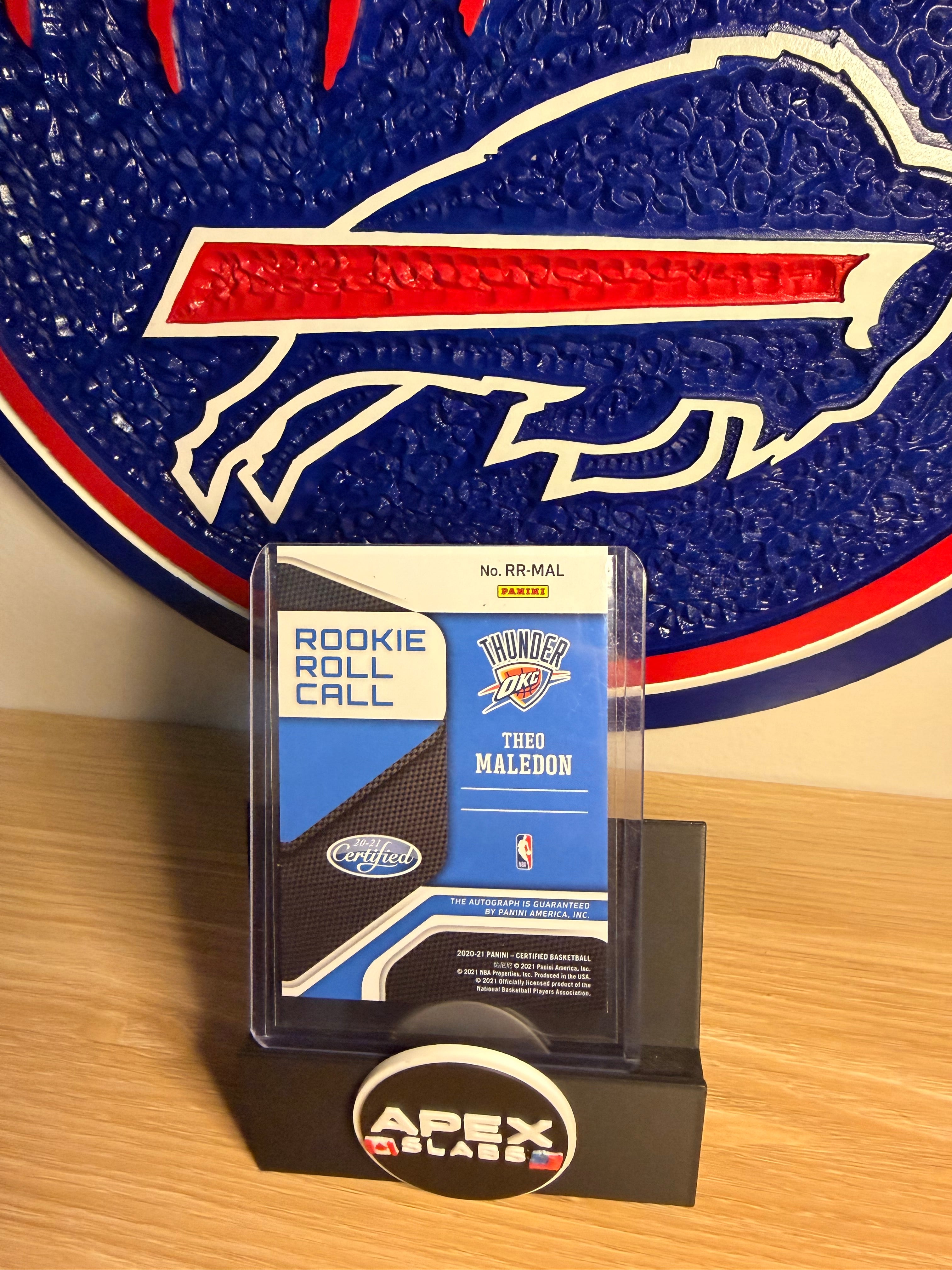 2020-21 Panini Certified #RR-MAL Theo Maledon Rookie Roll Call Auto RC Thunder