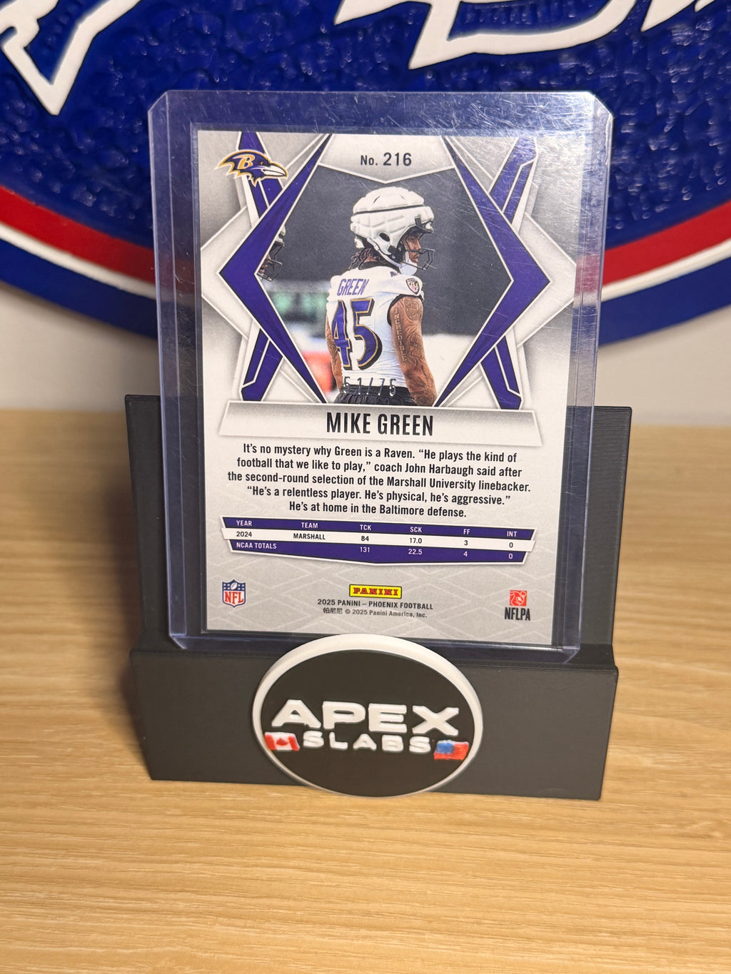 Mike Green 2025 Panini Phoenix Green RC #216