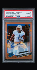 2023 Panini Clearly Donruss Quentin Johnston rated rookie auto PSA 10 numbered !