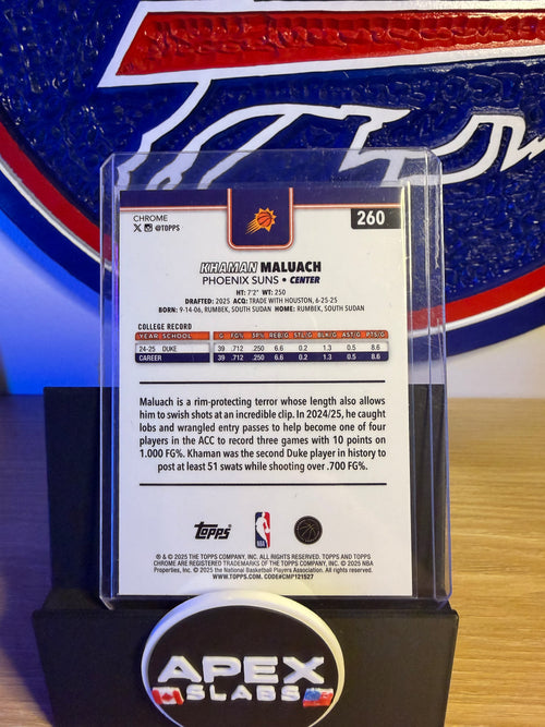 2025-26 Topps Chrome - Khaman Maluach #260 Refractor (RC)