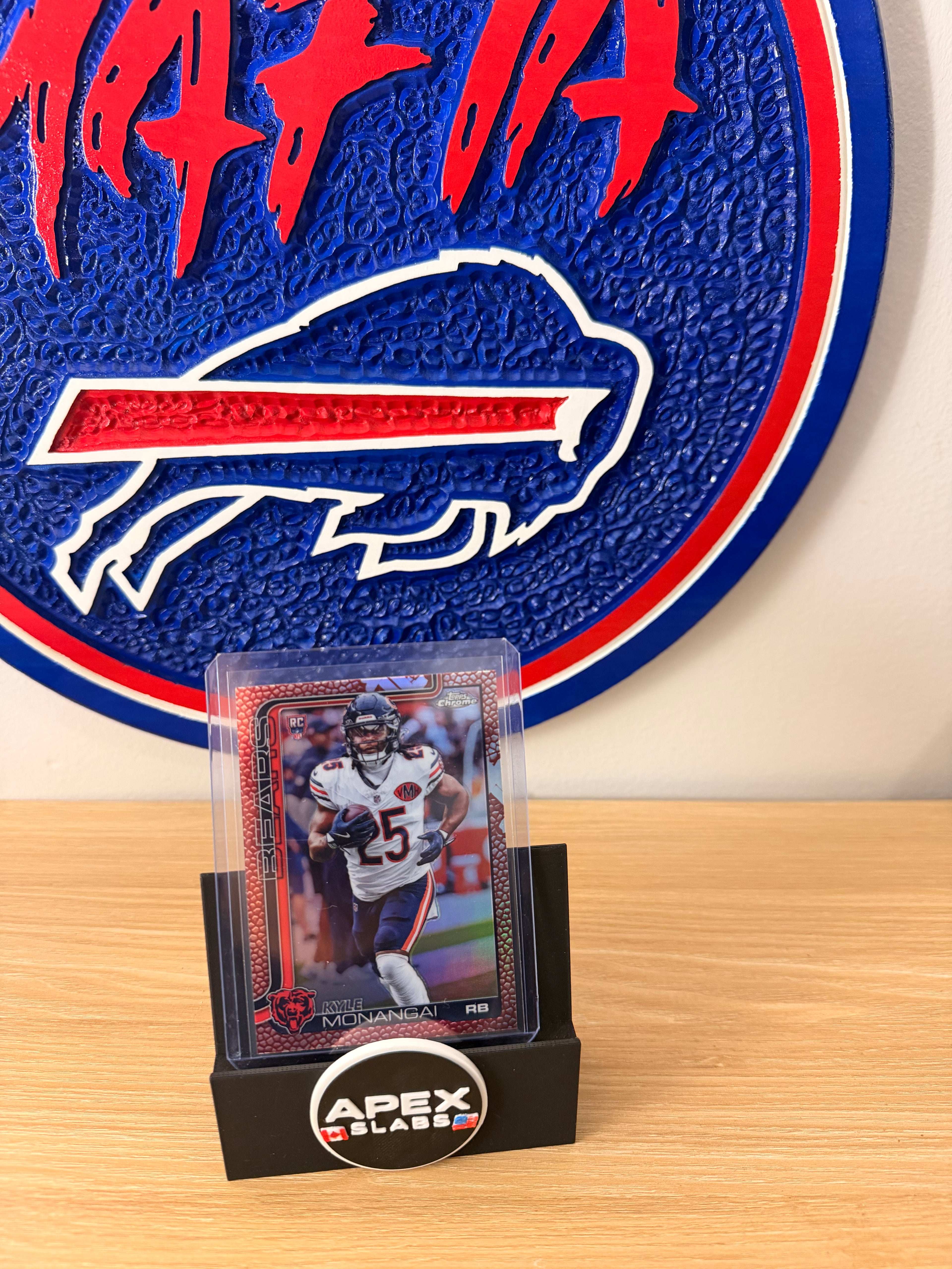 2025 Topps Chrome - Réfracteur Football Leather Kyle Monangai 382 Chicago Bears