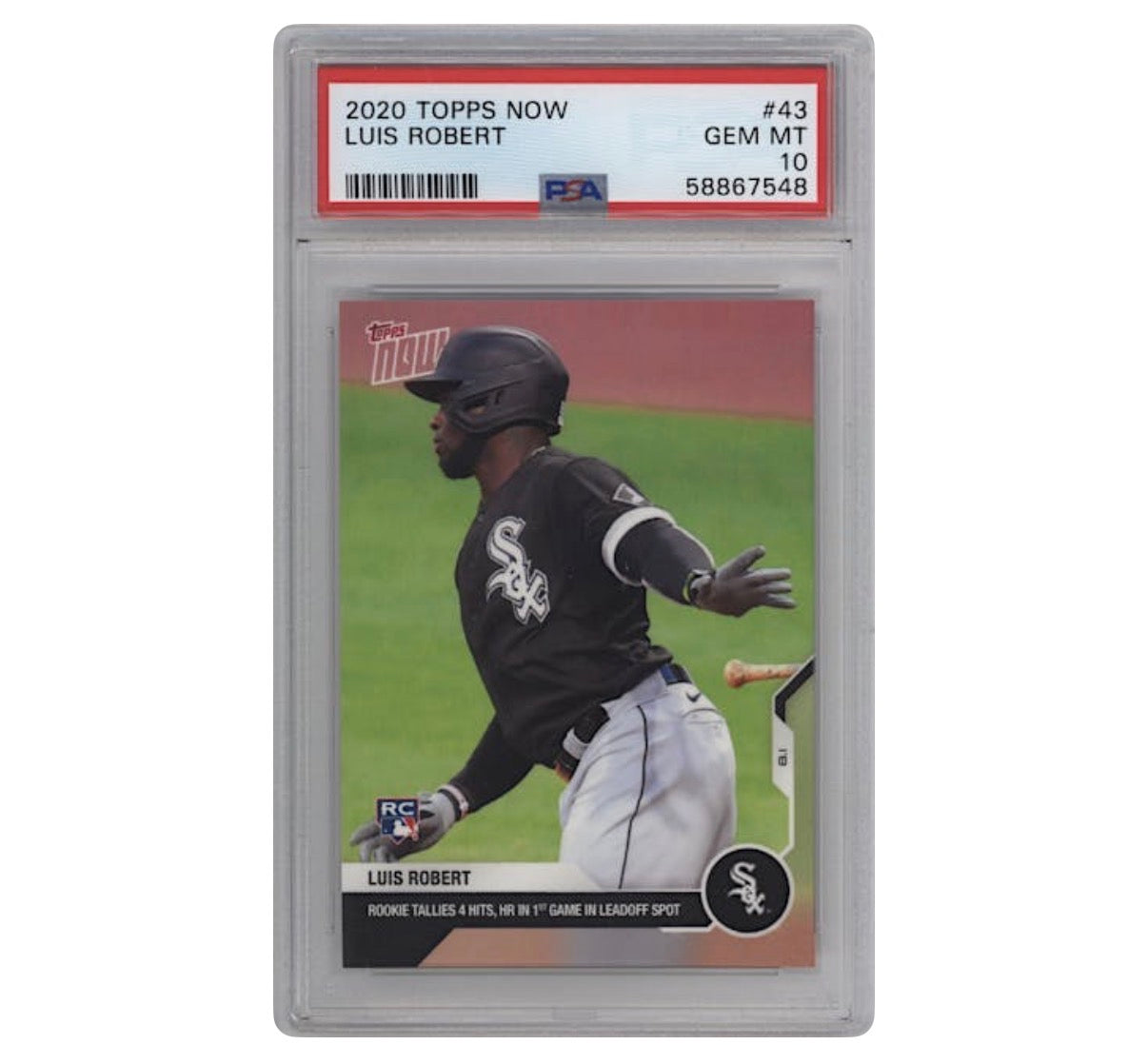 Luis Robert – 2020 Topps Now Rookie – #43 – PSA 10 GEM MINT
