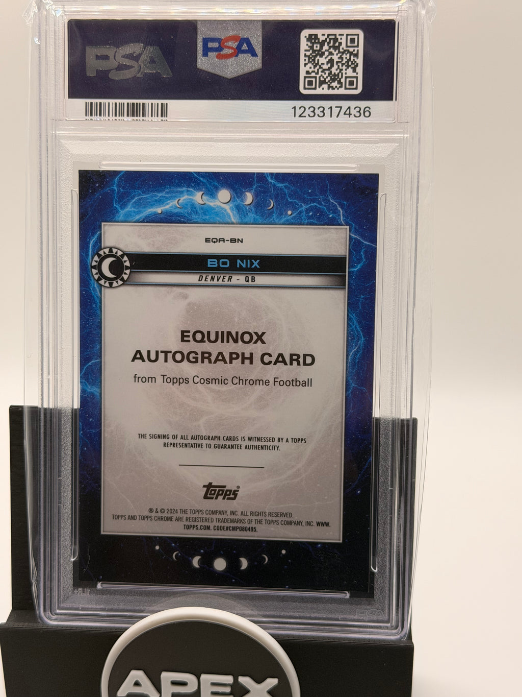 2024 Topps Cosmic Chrome Equinox Autographs Bo Nix /50