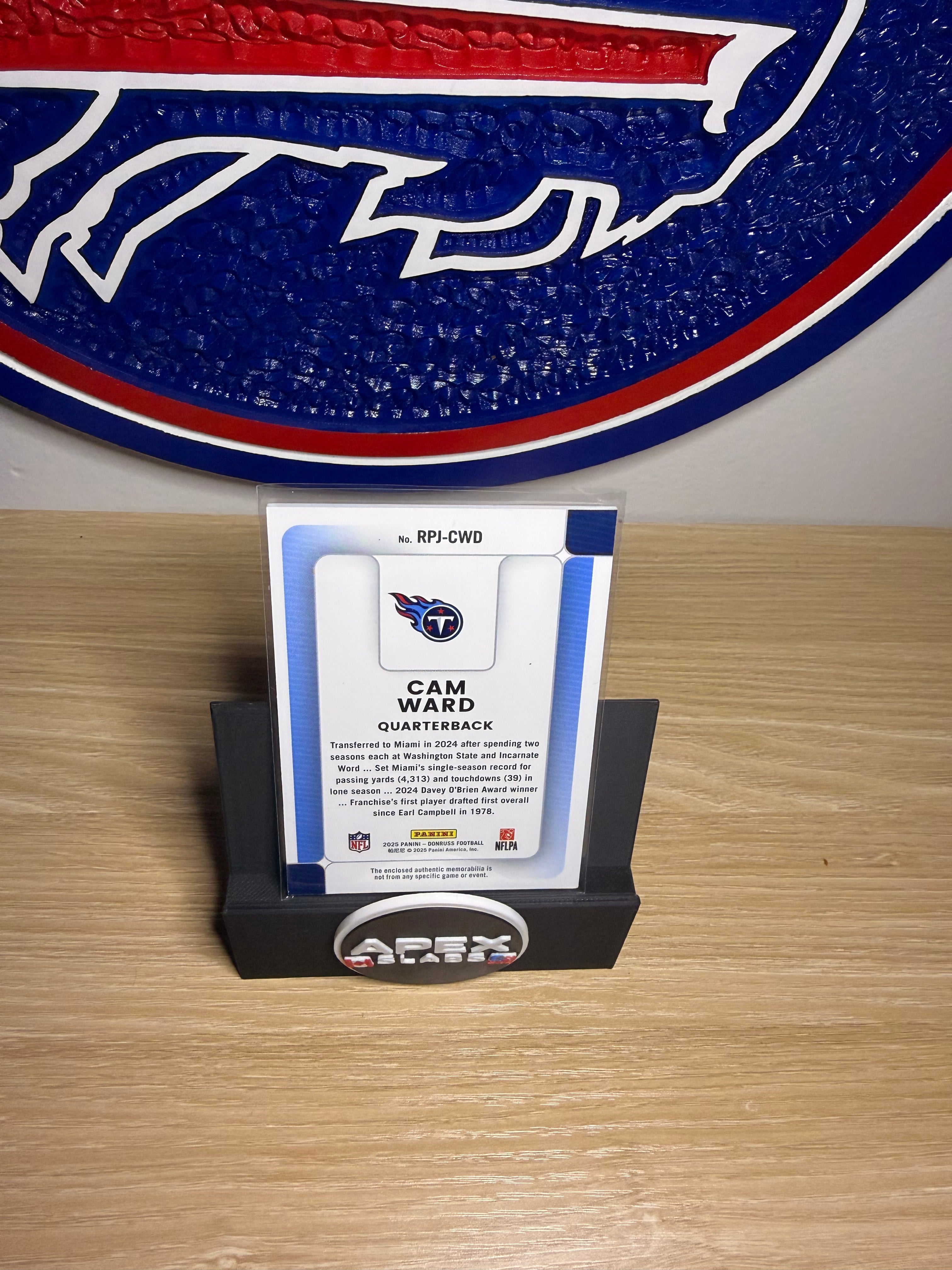 Cam Ward RPJ-CWD – Maillot Phénomène Recrue Donruss 2025