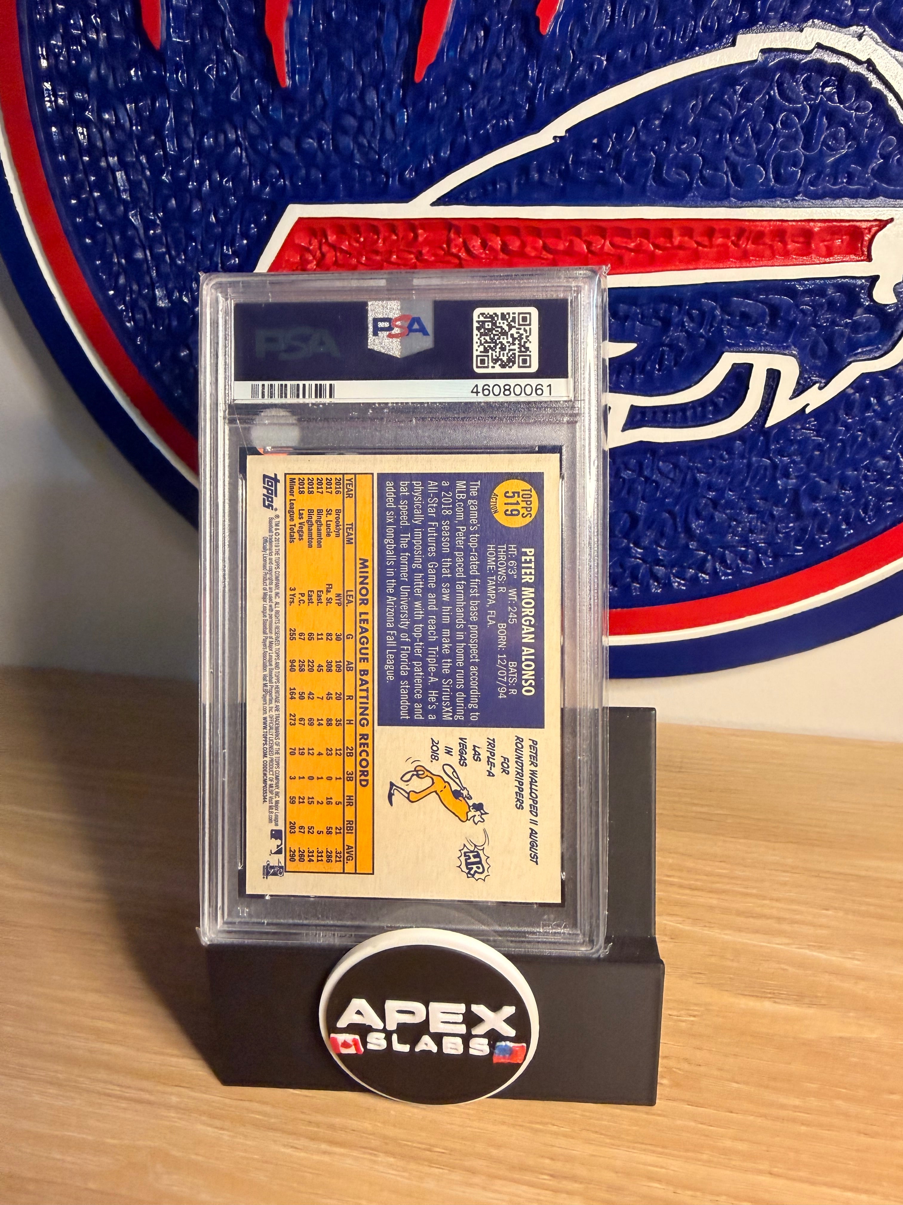 2019 TOPPS HERITAGE ACTION #519 PETE ALONSO ROOKIE RC PSA 10
