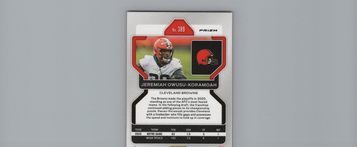 2021 Panini Prizm #389 Jeremiah Owusu-Koramoah Lazer
