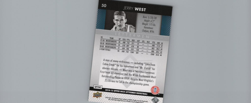 2014-15 Upper Deck Lettermen #50 Jerry West