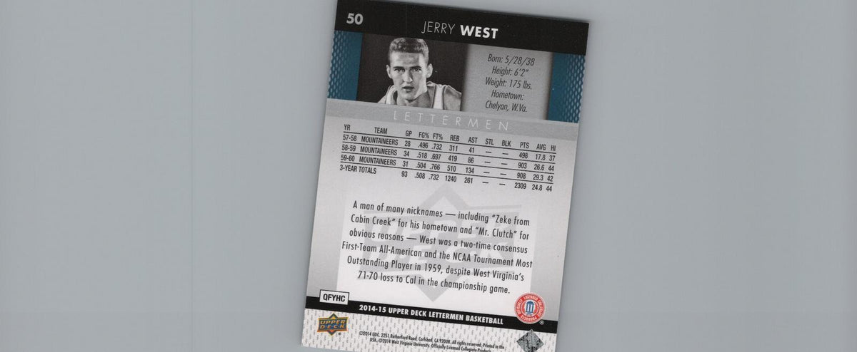 2014-15 Upper Deck Lettermen #50 Jerry West