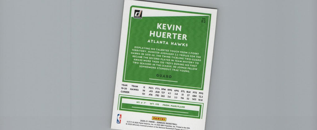 2020-21 Donruss #82 Kevin Huerter Press Proof Silver #/349