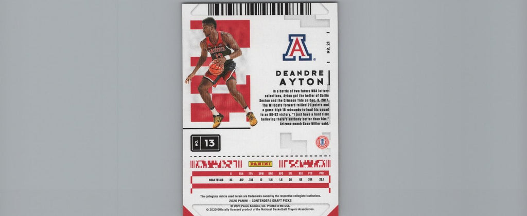 2020 Panini Contenders Draft Picks #21 Deandre Ayton