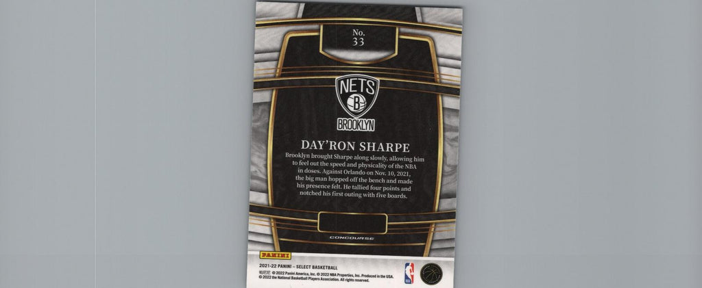 2021-22 Panini Select #33 Day'Ron Sharpe