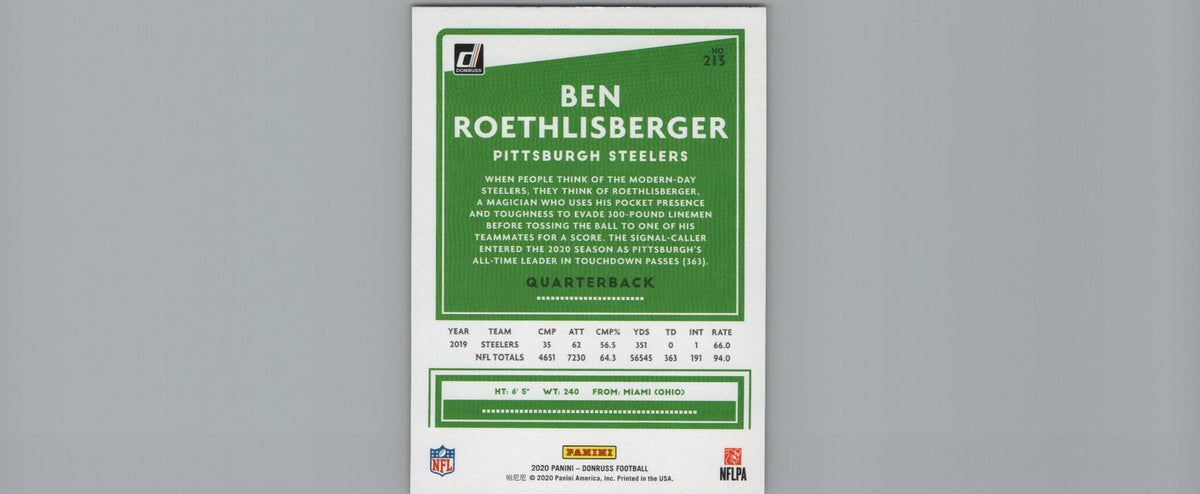 2020 Donruss #213 Ben Roethlisberger