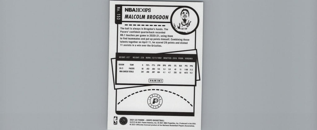 2021-22 Hoops #153 Malcolm Brogdon