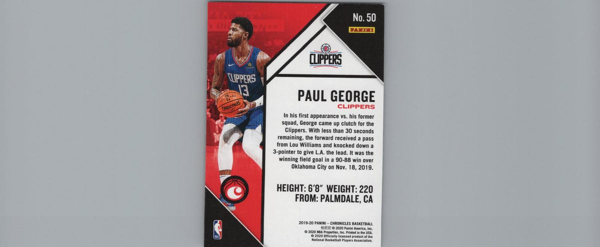 2019-20 Panini Chronicles #50 Paul George