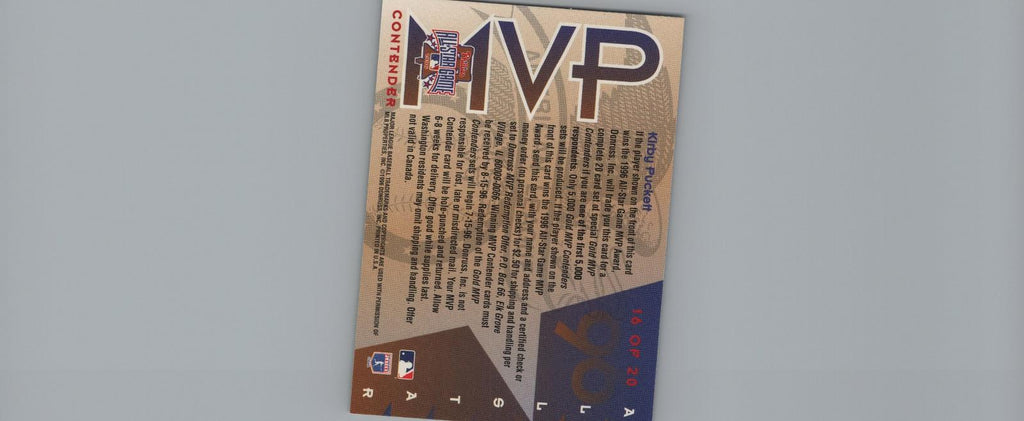 1996 Leaf #16 Kirby Puckett All-Star Game MVP Contenders
