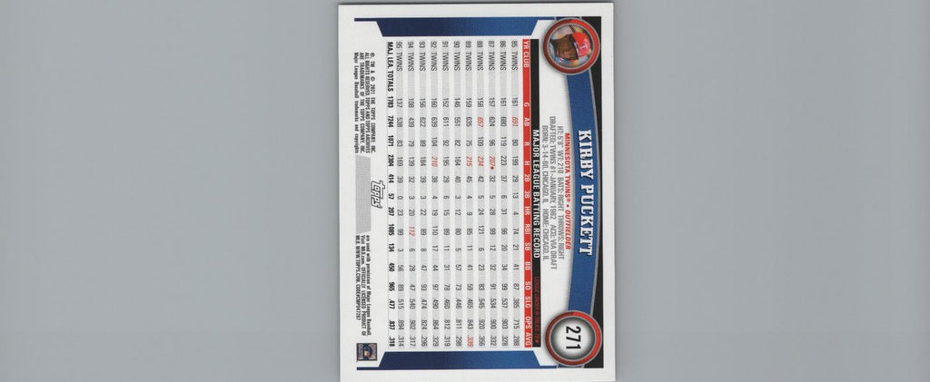 2021 Topps Archives #271 Kirby Puckett