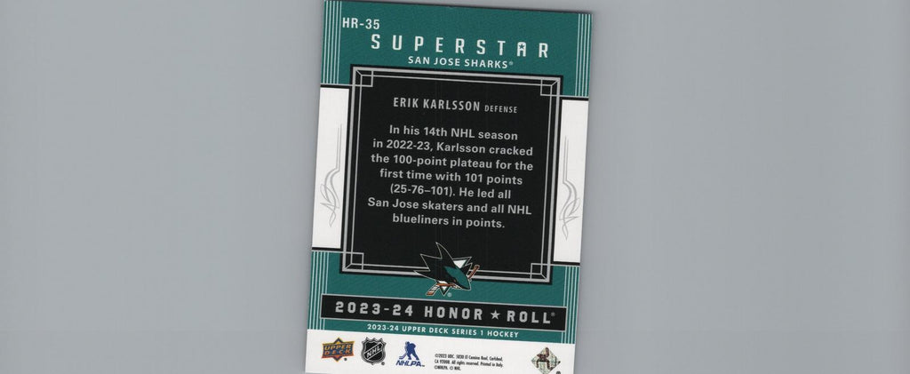 2023-24 Upper Deck #HR-35 Erik Karlsson Honor Roll