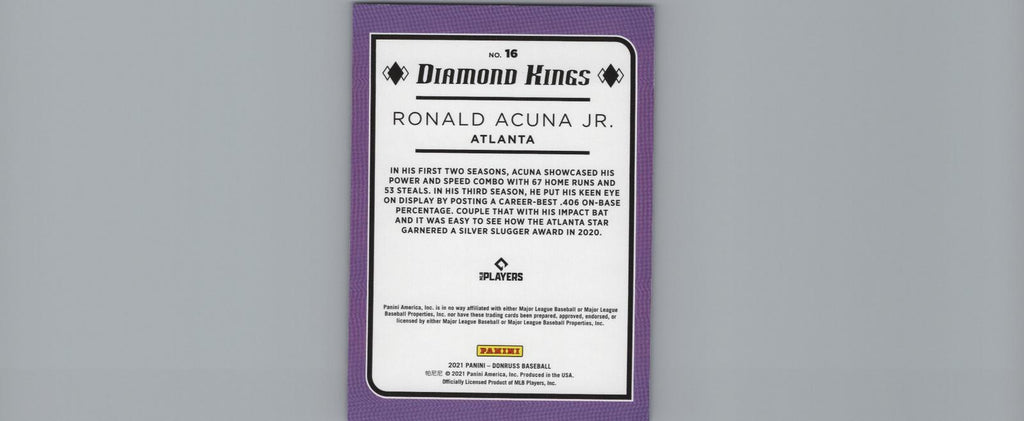 2021 Donruss #16 Ronald Acuna Jr.