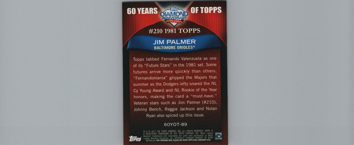 1981 Topps #210 Jim Palmer