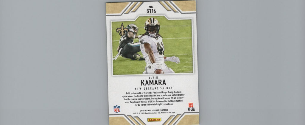 2021 Score #ST16 Alvin Kamara Score Team Gold