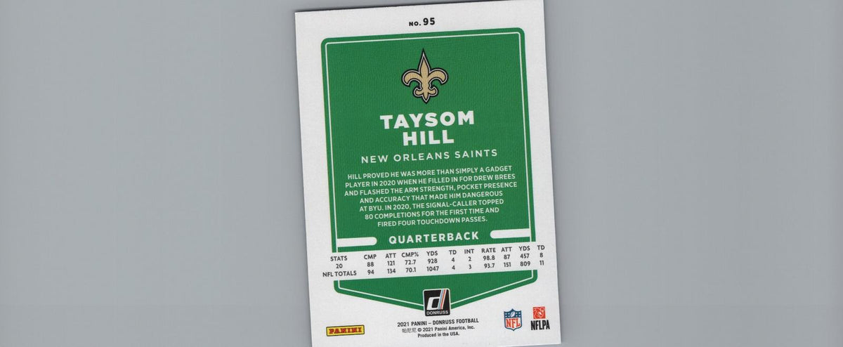 2021 Donruss #95b Taysom Hill Press Proof Blue No Helmet