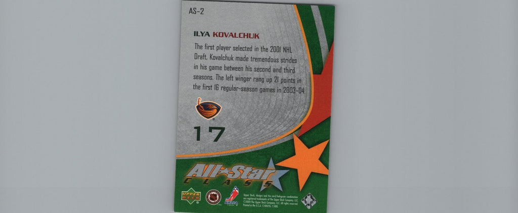 2003-04 Upper Deck #AS-2 Ilya Kovalchuk All-Star Class