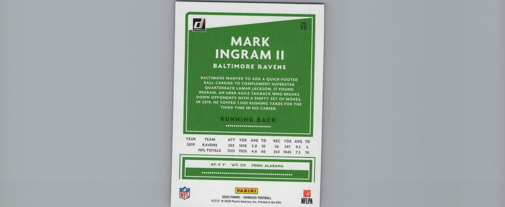 2020 Donruss #35 Mark Ingram II Press Proof Blue