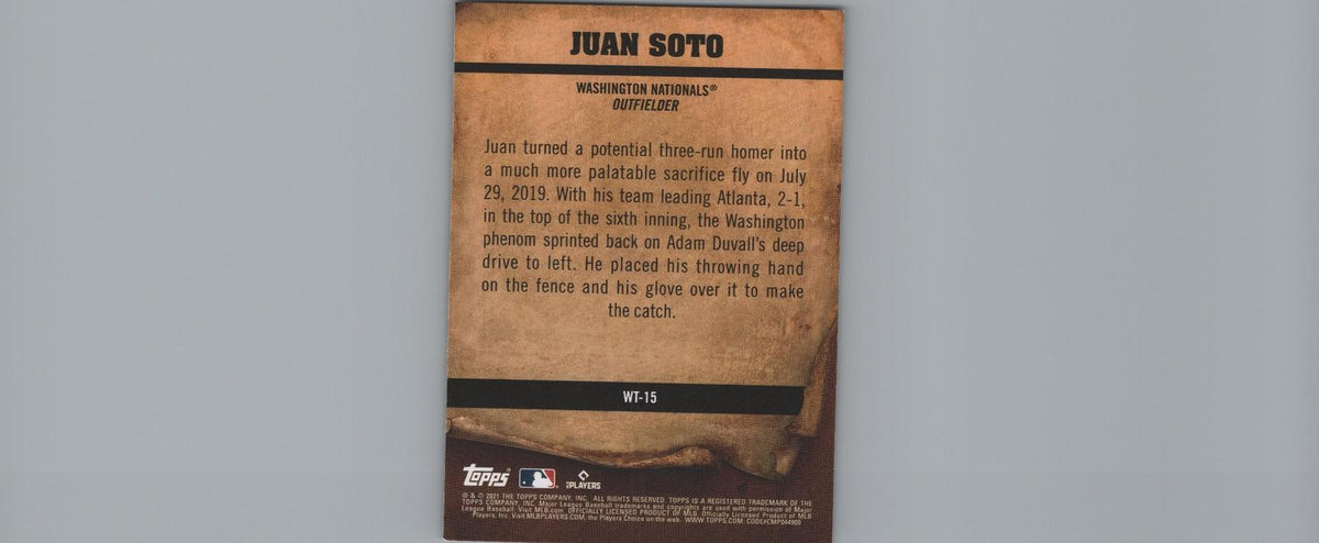 2021 Topps Big League #WT-15 Juan Soto Wanted