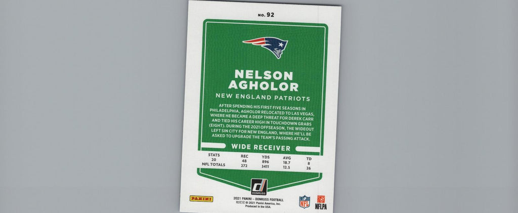 2021 Donruss #92 Nelson Agholor Press Proof Green