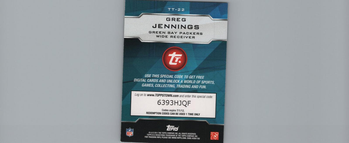2011 Topps #TT-22 Greg Jennings ToppsTown
