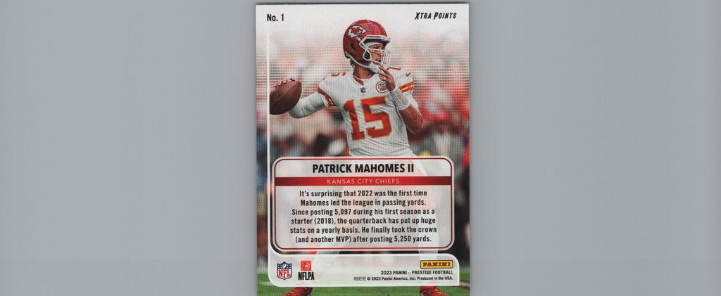 2023 Panini Prestige #1 Patrick Mahomes II For the Record