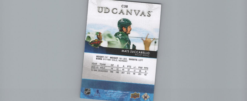 2023-24 Upper Deck #C38 Mats Zuccarello UD Canvas