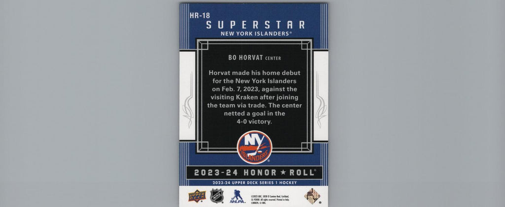 2023-24 Upper Deck #HR-18 Bo Horvat Honor Roll