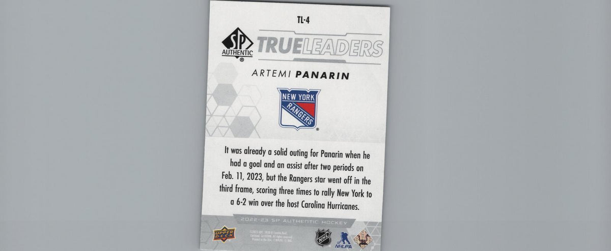 2022-23 SP Authentic #TL-4 Artemi Panarin True Leaders Blue